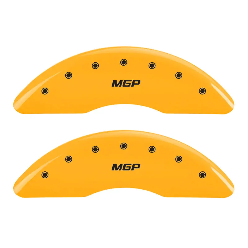 Mgp 4 Caliper Covers Engraved Front & Rear Mgp Yellow Finish Black Char 2005 Audi A8 Quattro 1