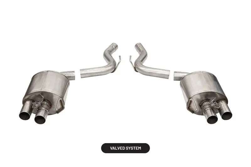 Corsa Dual Rear-Axle Back Exhaust System – Stainless Steel, Black Tips, For 2015–2020 Ford Mustang Gt350/R 5.2L V8 1