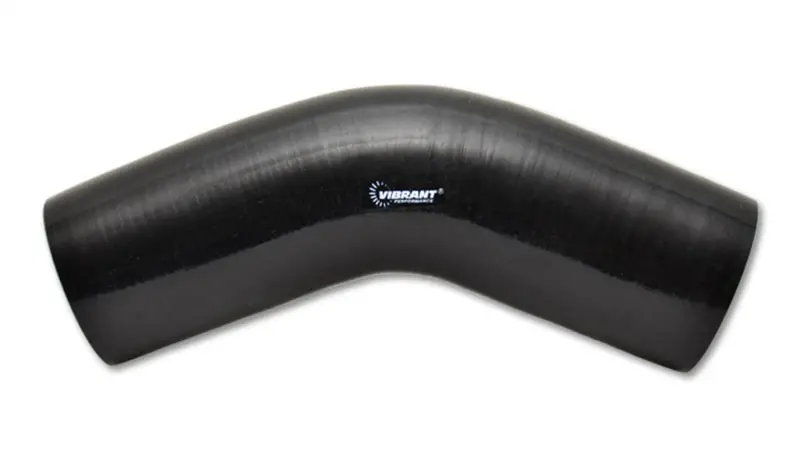Vibrant 4-Ply Reinforced Silicone 45° Elbow — 2" Id, Black 1