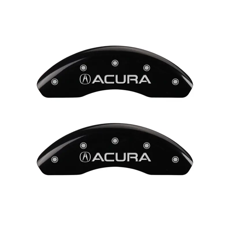 Mgp Engraved Caliper Covers – Front Acura Logo, Rear Rdx Design, Black Base With Silver Accent 1