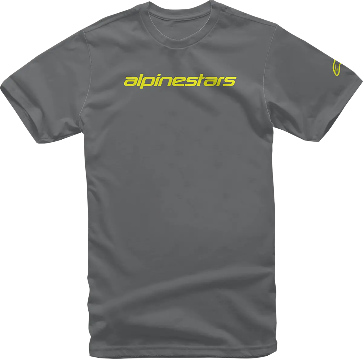 Alpinestars Linear Wordmark Graphic T-Shirt – Charcoal With Fluorescent Yellow Accents, Xl 1