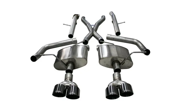 Corsa Xtreme Dual Rear-Exit Cat-Back Exhaust For 2018–2021 Jeep Grand Cherokee Trackhawk 6.2L – 4.5In Black Tips 1