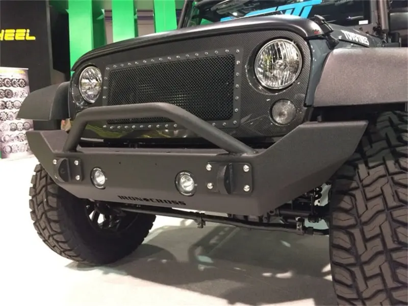 Iron Cross Full-Size Front Bumper With Integrated Bar – Matte Black Finish For 2018–2019 Jeep Wrangler Jl 1