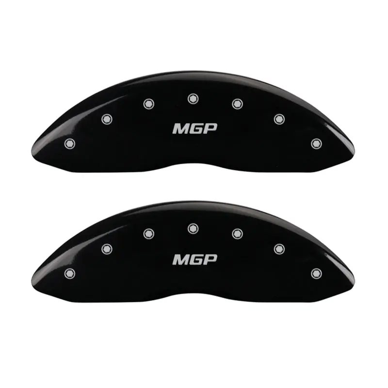 Mgp Engraved 4-Piston Caliper Covers – Front & Rear, Matte Black Finish With Silver Highlight 1