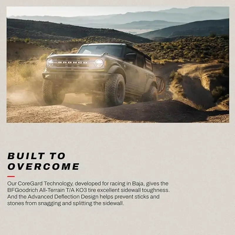 Bfgoodrich All-Terrain T/A Ko3 Lt Tire – 255/70R18, Load Range D, 117/114S Speed Rating 1