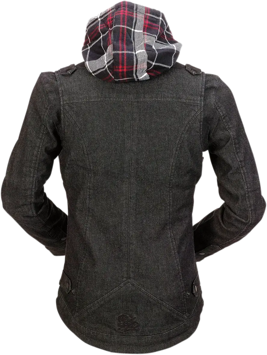 Z1R Timberella Women’S Denim Shirt – Black And White Contrast, Size Xl (Style 2840-0100) 1