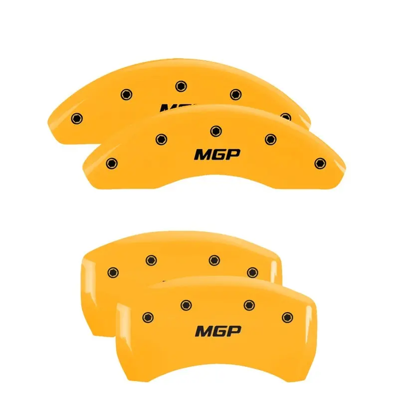 Mgp 4 Caliper Covers Engraved Front & Rear Mgp Yellow Finish Black Char 2017 Infiniti Qx30 1