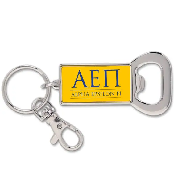 Alpha Epsilon Pi Fraternity Keychain With Flat Bottle Opener 1