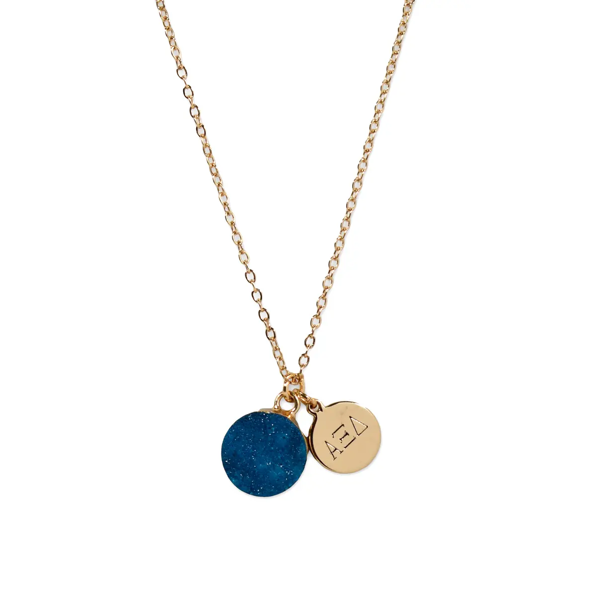 Alpha Xi Delta Sisterhood Druzy Necklace 1