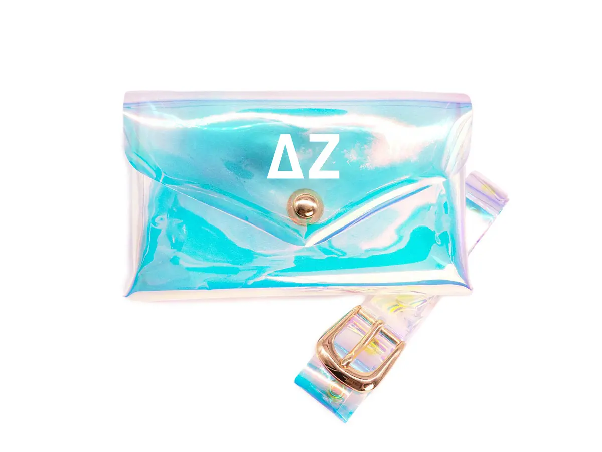 Delta Zeta Holographic Belted Fanny Pack 1