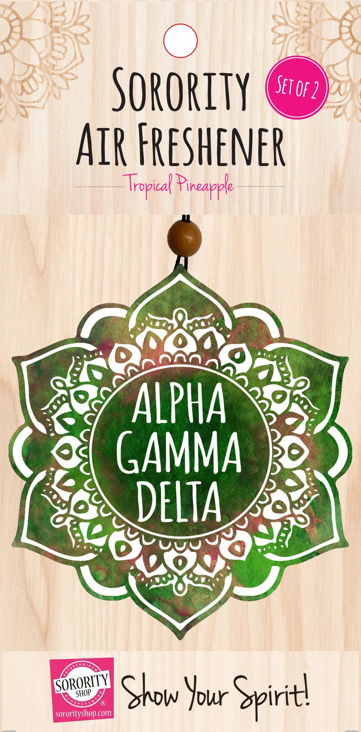Alpha Gamma Delta Mandala Air Freshener 1