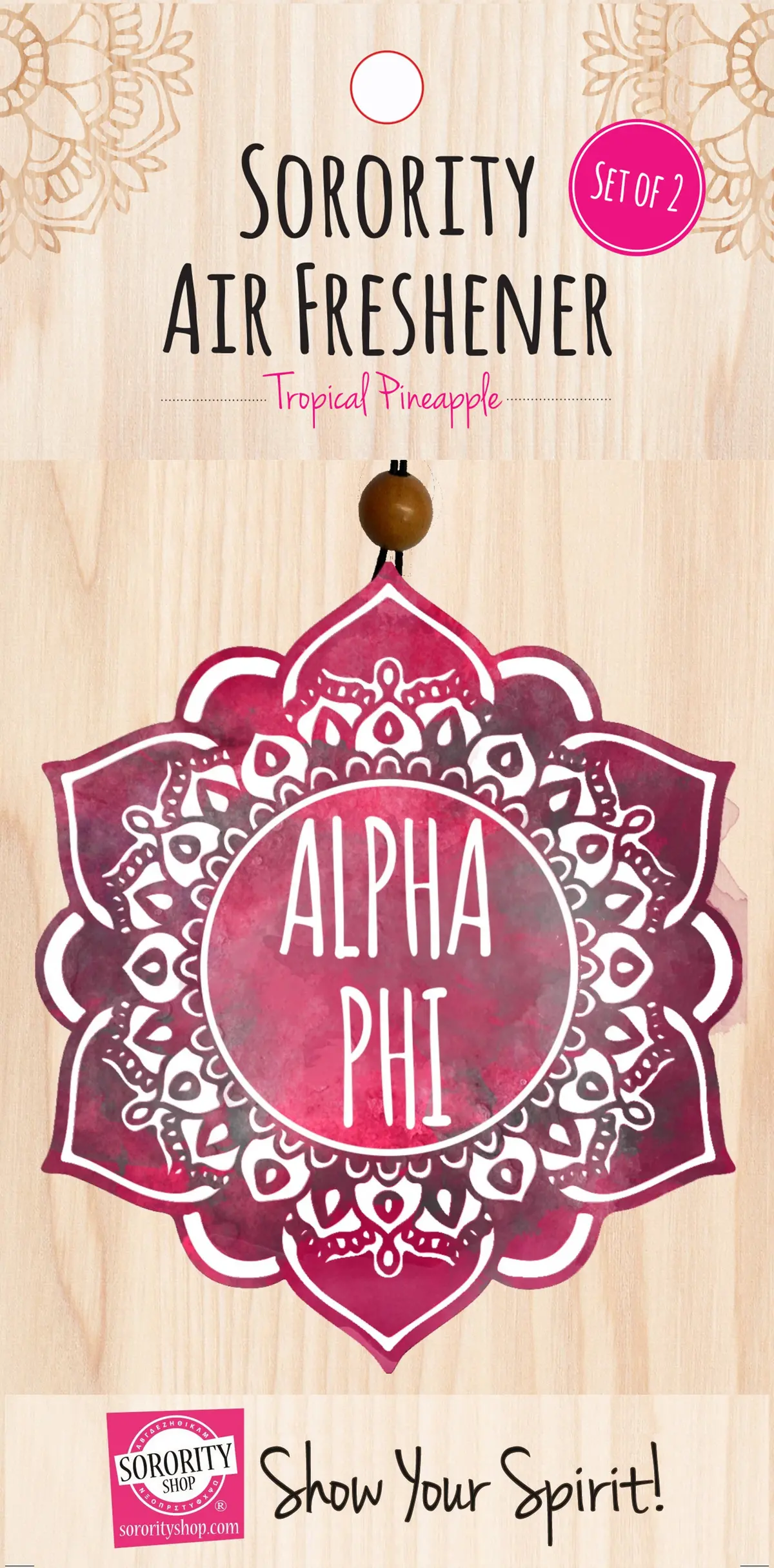 Alpha Phi Mandala Air Freshener 1