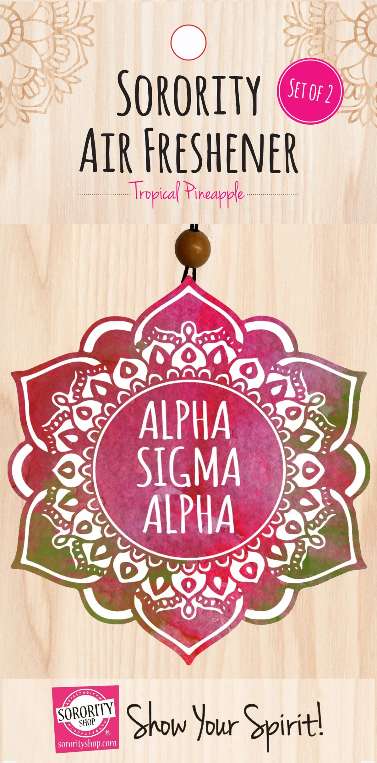Alpha Sigma Alpha Mandala Air Freshener 1