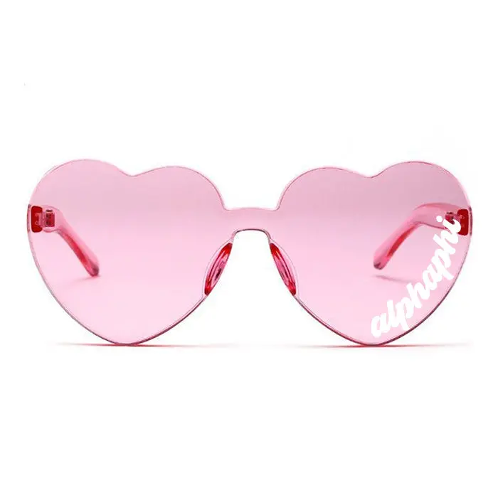 Alpha Phi Sunglasses — Heart Shaped Sunglasses Printed With Ap Logo 1