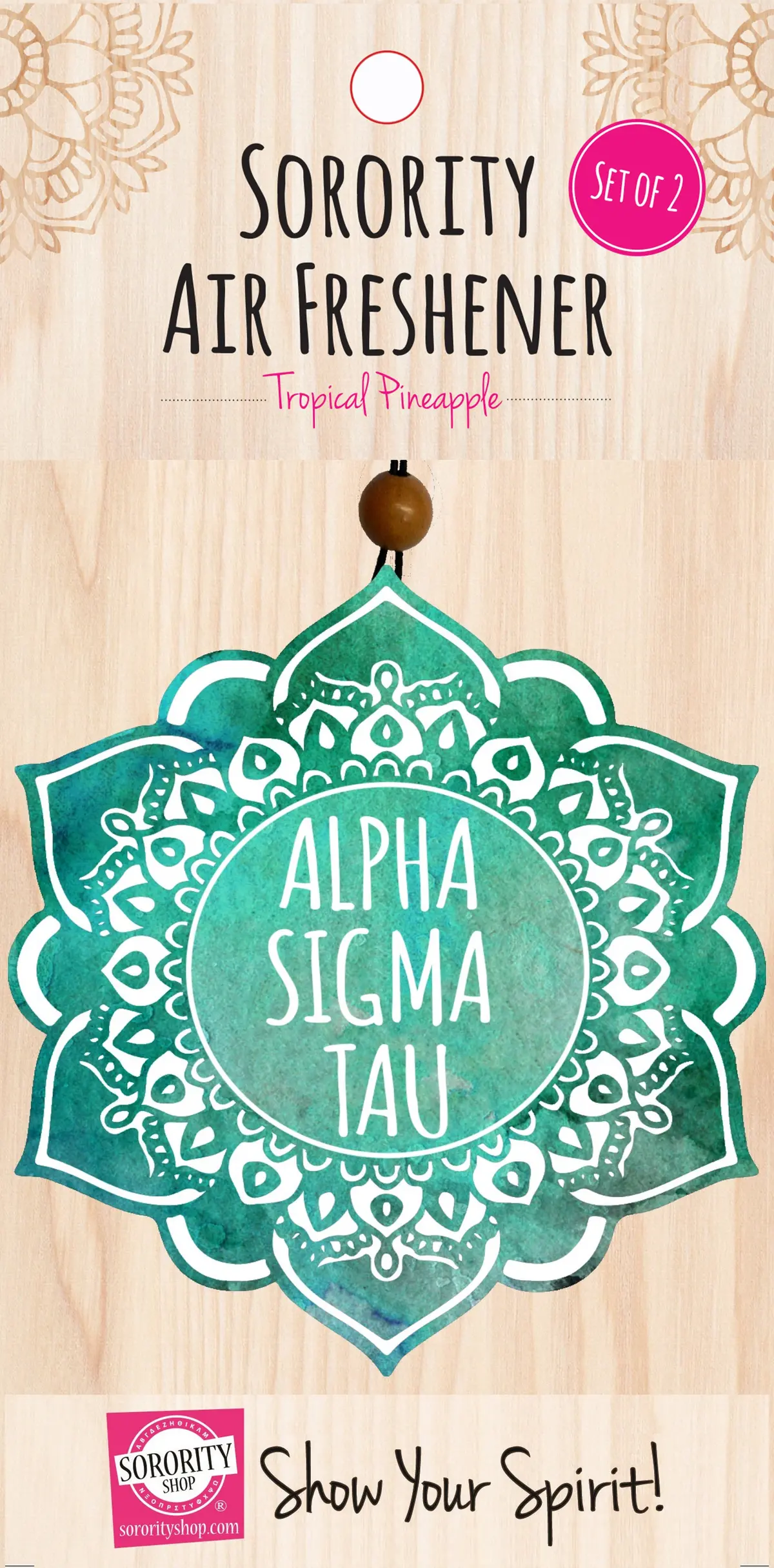 Alpha Sigma Tau Mandala Air Freshener 1