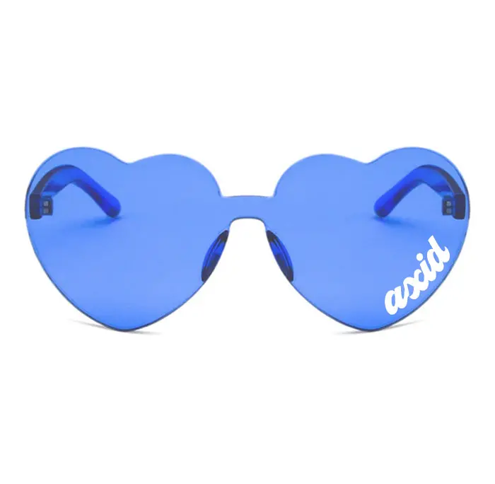 Alpha Xi Delta Sunglasses — Heart Shaped Sunglasses Printed With Axd Logo 1