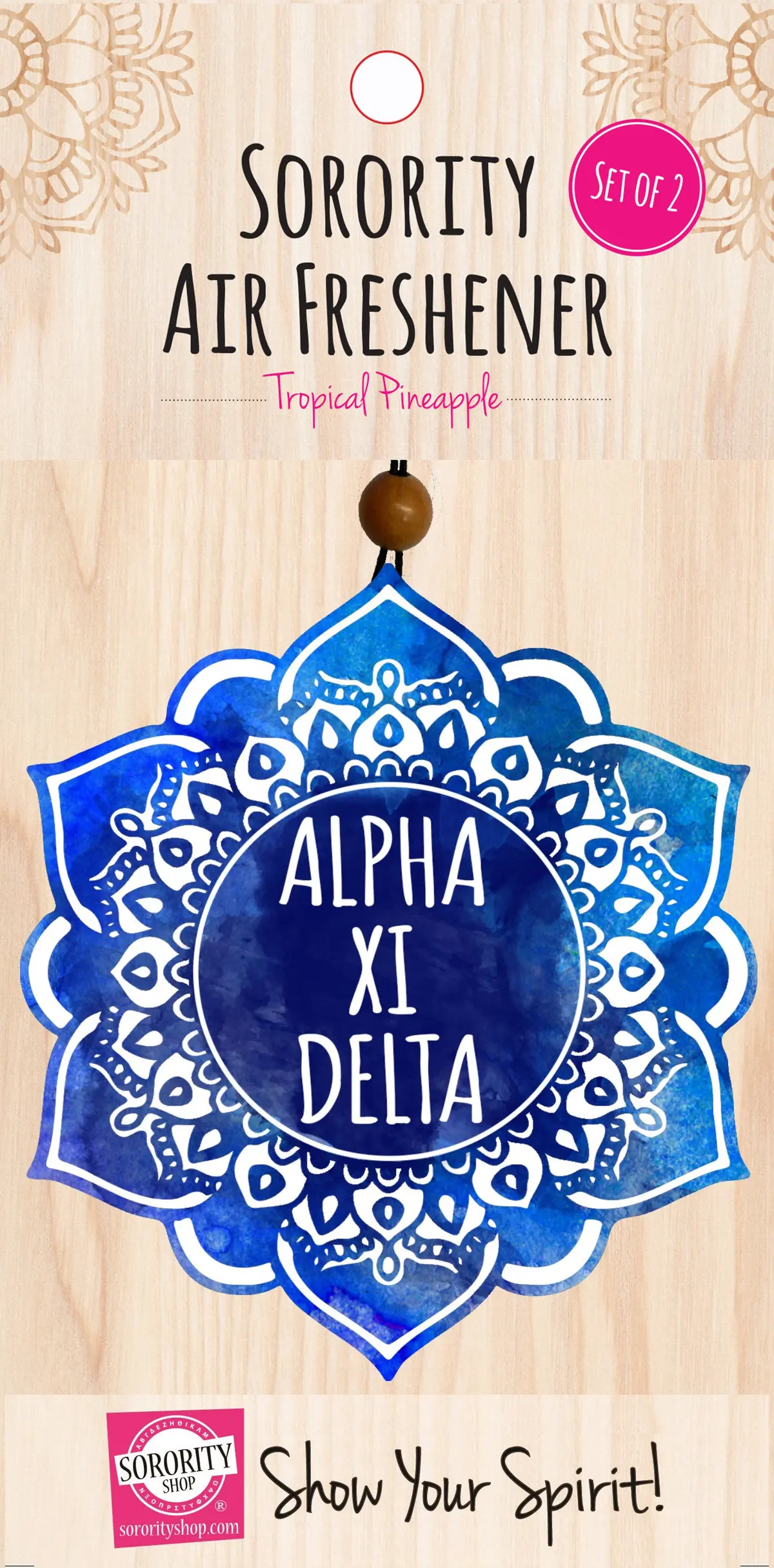Alpha Xi Delta Mandala Air Freshener 1