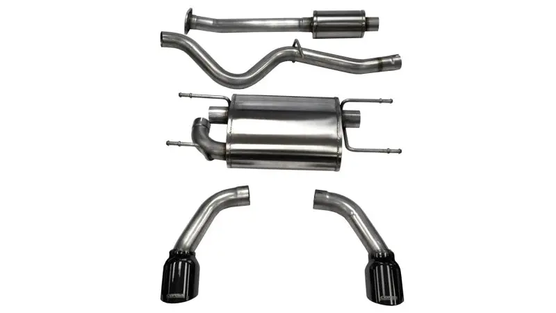 Corsa Sport Cat-Back Exhaust With Black Tips – Stainless Steel, For 2012–2014 Scion Frs & Subaru Brz 1