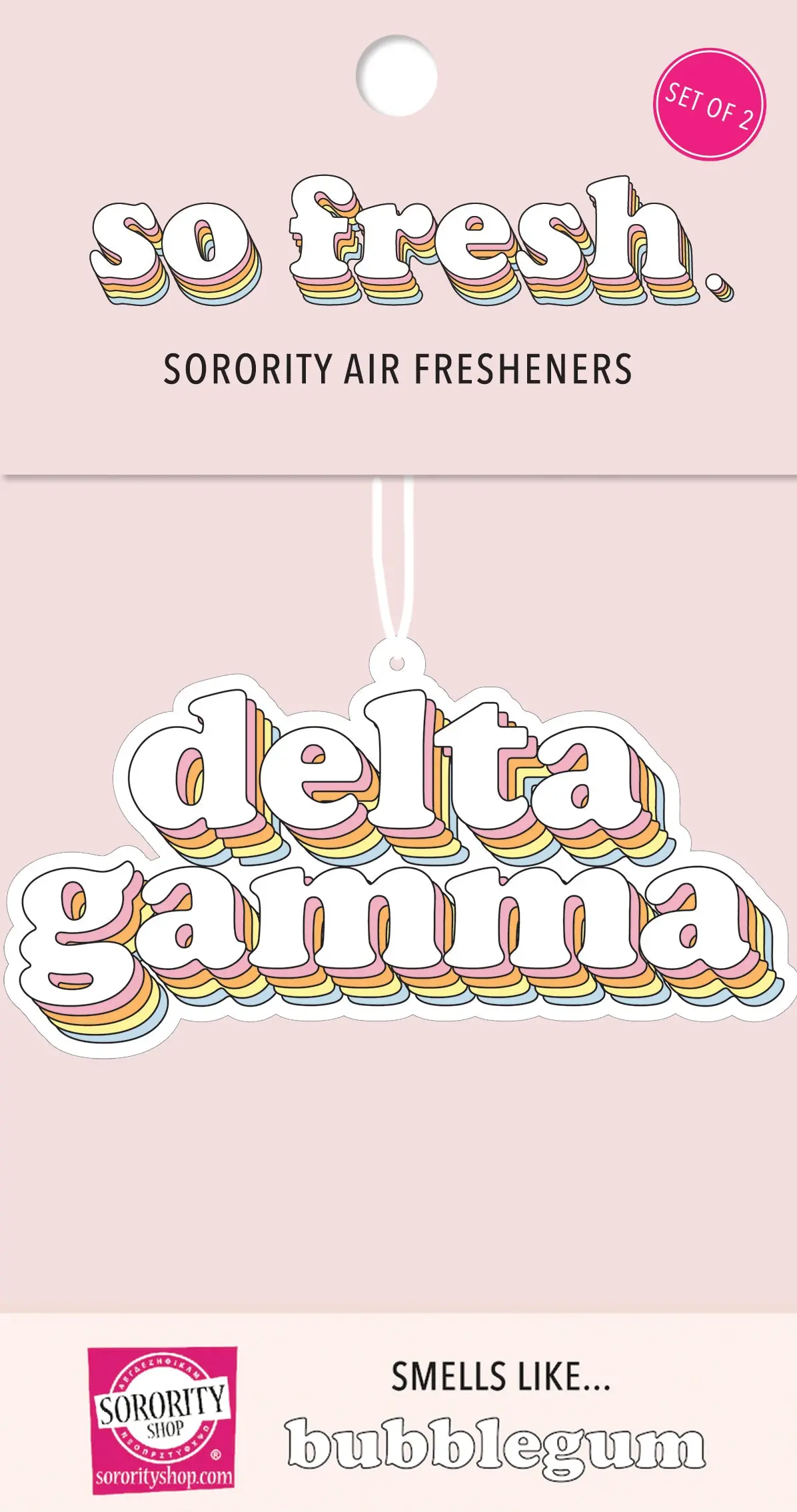 Delta Gamma - Retro Air Freshener - Bubblegum Scented 1