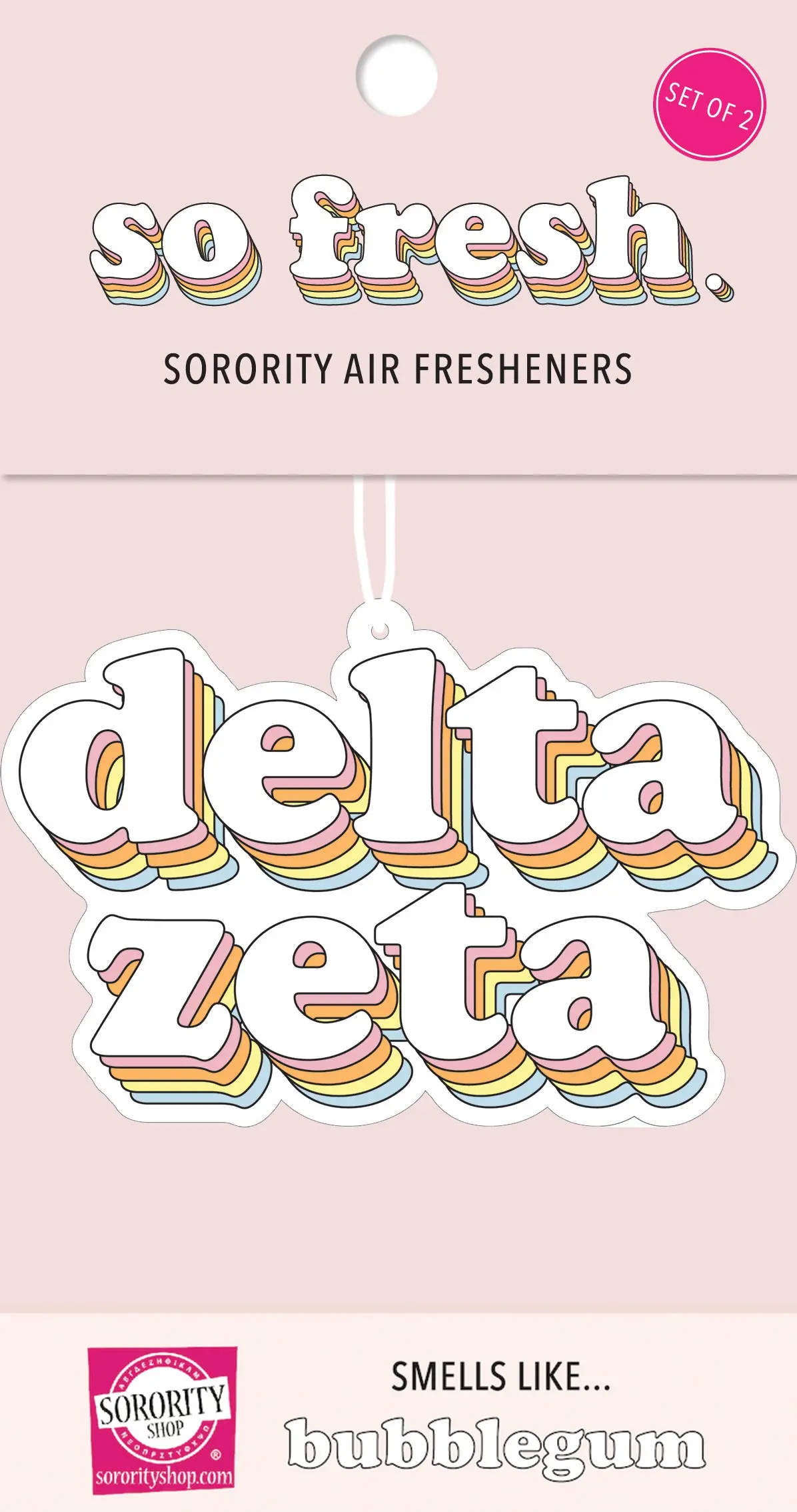 Delta Zeta - Retro Air Freshener - Bubblegum Scent 1