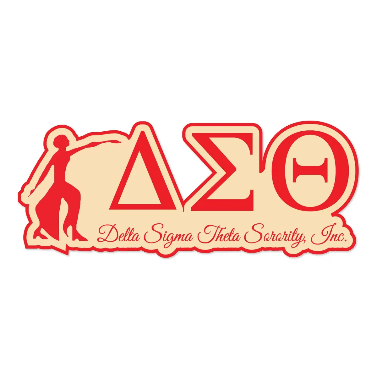 Delta Sigma Theta Sorority, Incorporated Laptop Jumbo Sticker/Decal 1