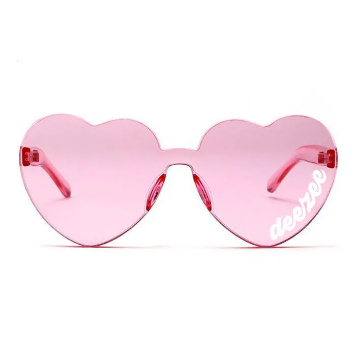 Delta Zeta Sunglasses — Heart Shaped Sunglasses Printed With Dz Logo 1