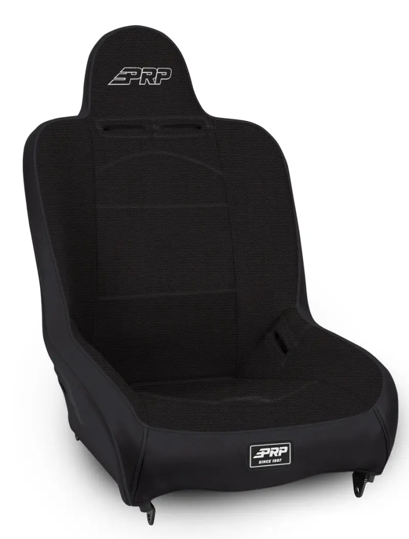 Prp Premier High-Back Suspension Seat With Dual Neck Slots – All-Black Design 1