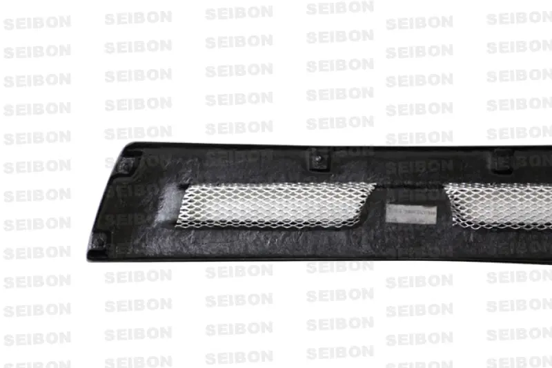 Seibon Carbon Fiber Front Grille For 2008–2012 Mitsubishi Lancer Evo X – Shaved Emblem Design (Excludes Mr Model) 1