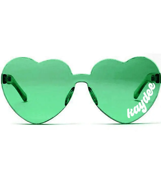 Kappa Delta Sunglasses — Heart Shaped Sunglasses Printed With Kd Logo 1