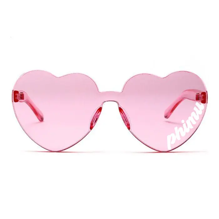 Phi Mu Sunglasses — Heart Shaped Sunglasses Printed With Pm Logo 1