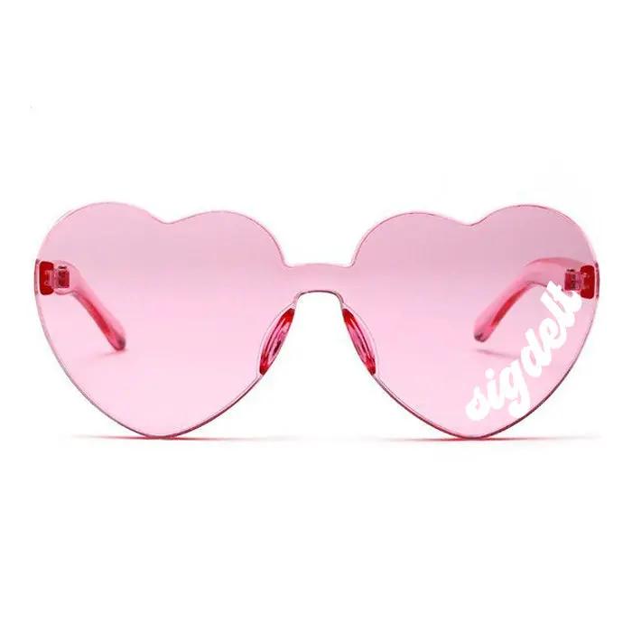 Sigma Delta Tau Sunglasses — Heart Shaped Sunglasses Printed With Sdt Logo 1
