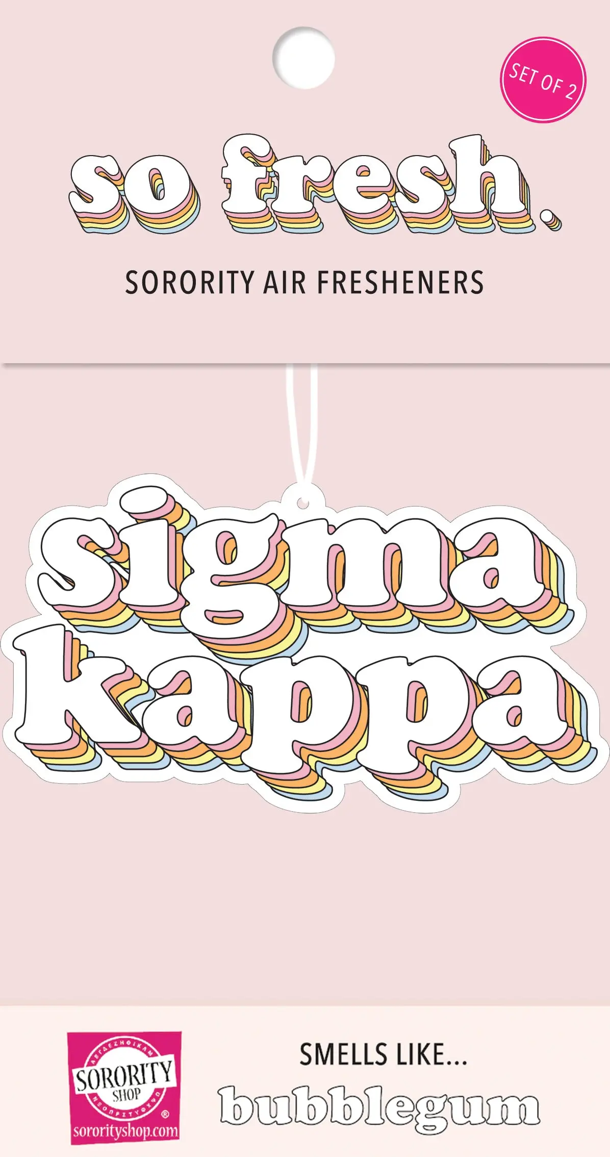 Sigma Kappa - Retro Air Freshener - Bubblegum Scented 1