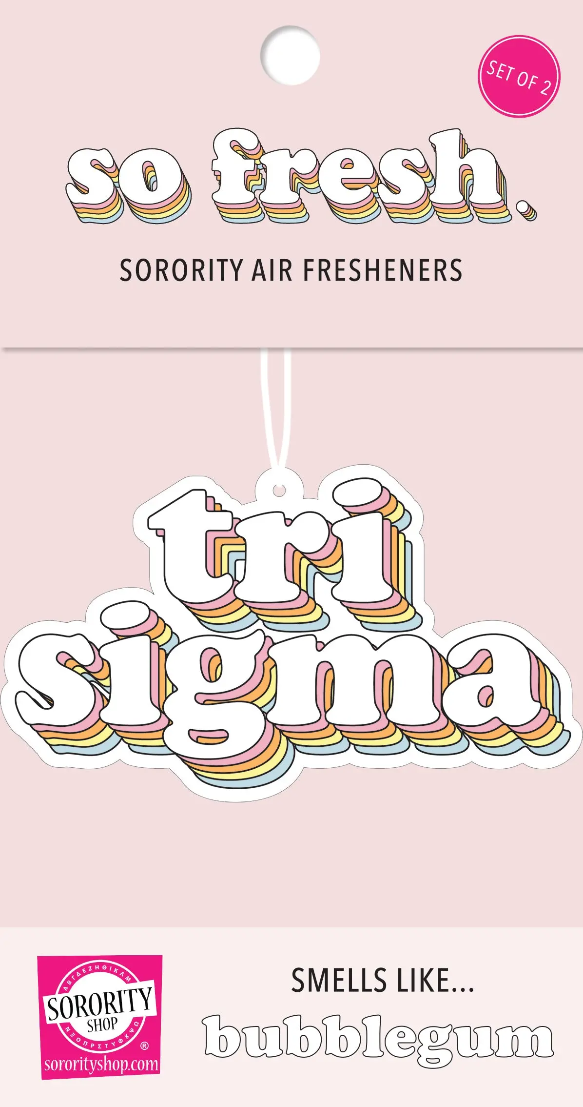 Sigma Sigma Sigma - Retro Air Freshener - Bubblegum Scented 1