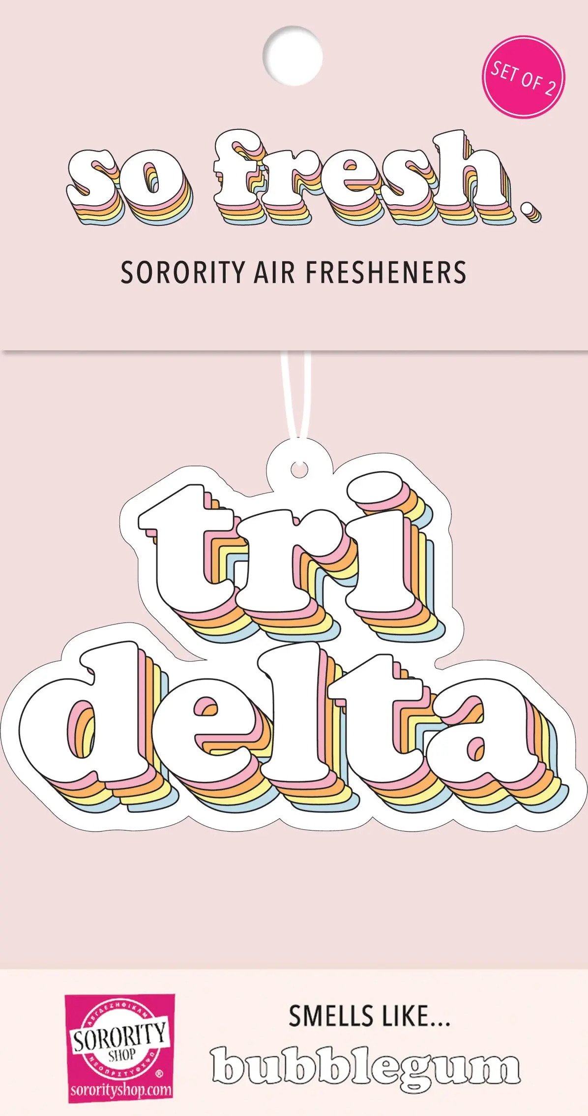 Delta Delta Delta - Retro Air Freshener - Bubblegum Scent 1