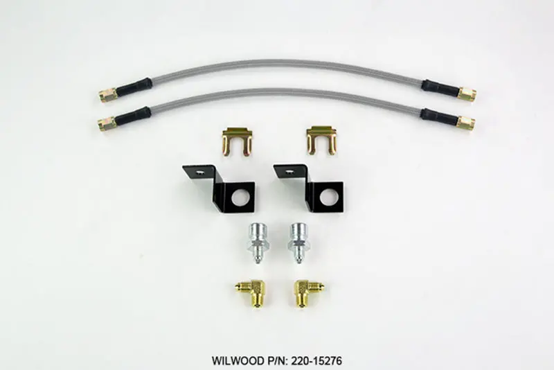 Wilwood Flexline Brake Hose Kit – 14-Inch Length, -3An Fitting, M10-1.5 Male Thread, 1/8" Npt 90° Inlet 1