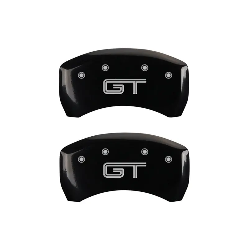 Mgp Engraved Gt Black Caliper Covers – Rear Two-Piston Set With Silver Accent 1