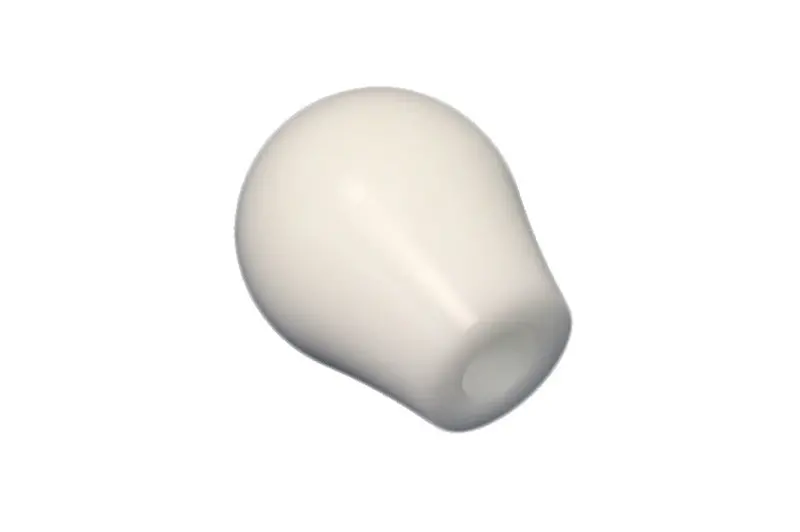 Torque Solution Delrin Tear-Drop Shift Knob — White Finish, Universal 10×1.5 Thread Pitch 1