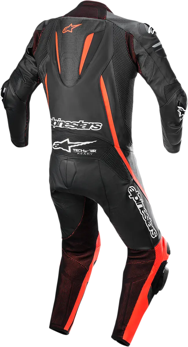 Alpinestars Fusion 1-Piece Suit - Black/Red Fluorescent - Us 38 / Eu 48 3153022-1030-48 1