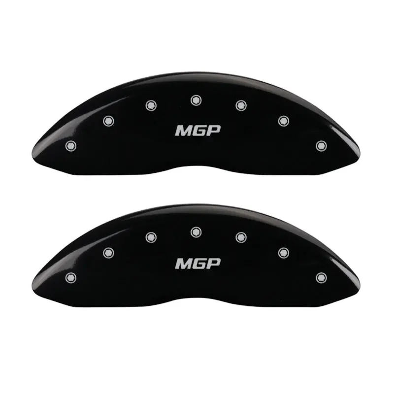 Mgp Engraved Caliper Covers – Front & Rear, Black Finish With Silver Character Detailing For 2012 Gmc Savana 2500 1