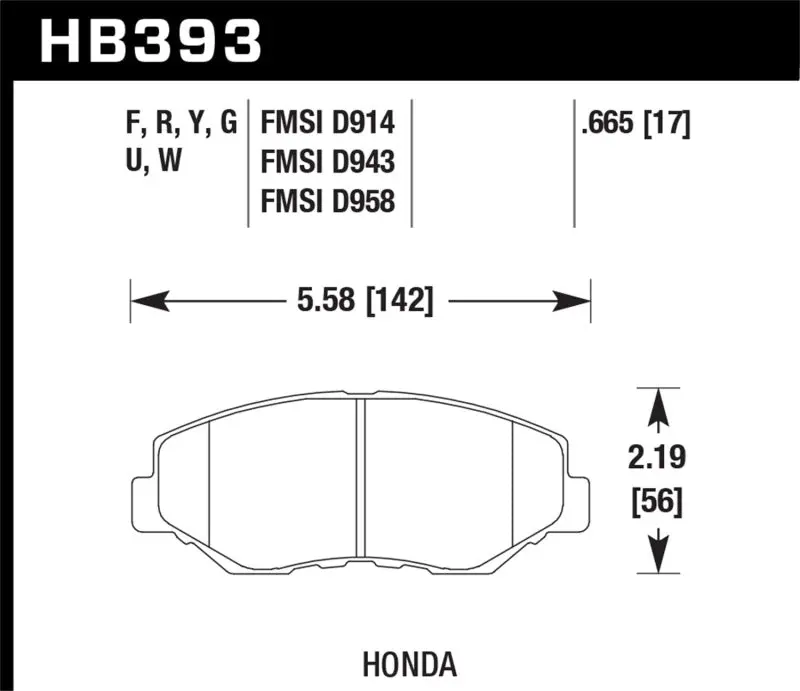 Hawk Hps 5.0 Front Brake Pads – High-Performance Street Compound For Honda Accord (1989–2017) 1