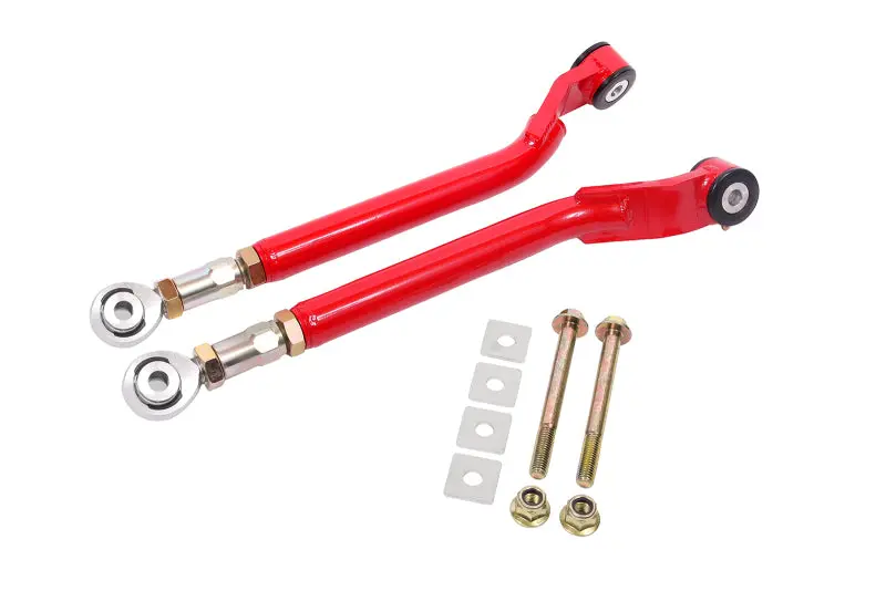 Bmr On-Car Adjustable Rear Toe Rods For 2008–2017 Dodge Challenger – Delrin Bushings & Rod Ends (Red) 1
