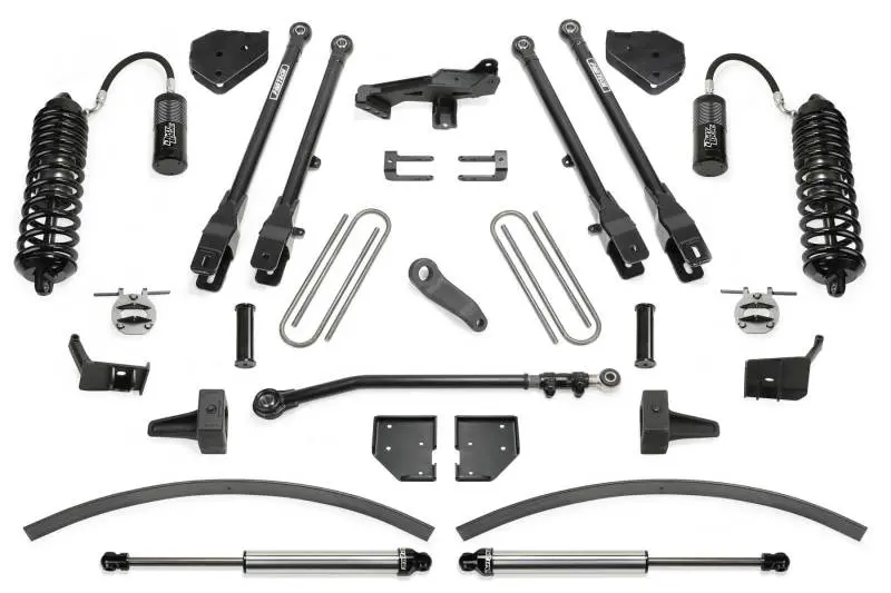 Fabtech 17-20 Ford F250/350 4Wd Diesel 8In 4 Link System W/Dl 4.0 Coilovers & Rear Dl 2.25 Shocks 1