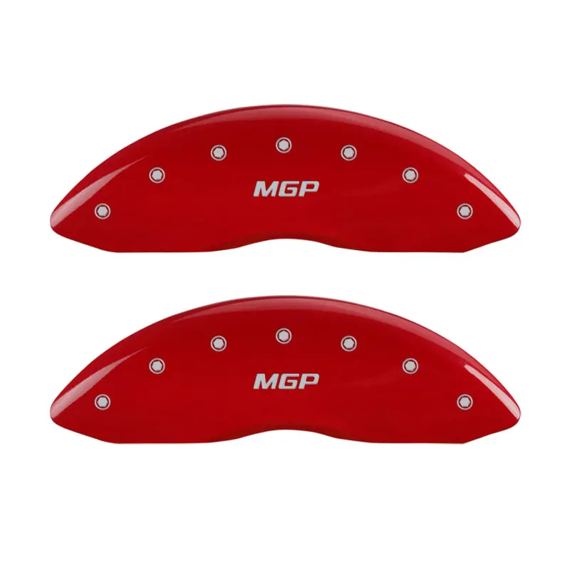 Mgp Engraved Caliper Covers – Front & Rear, Red Finish With Silver Lettering For 2015 Bmw I8 1