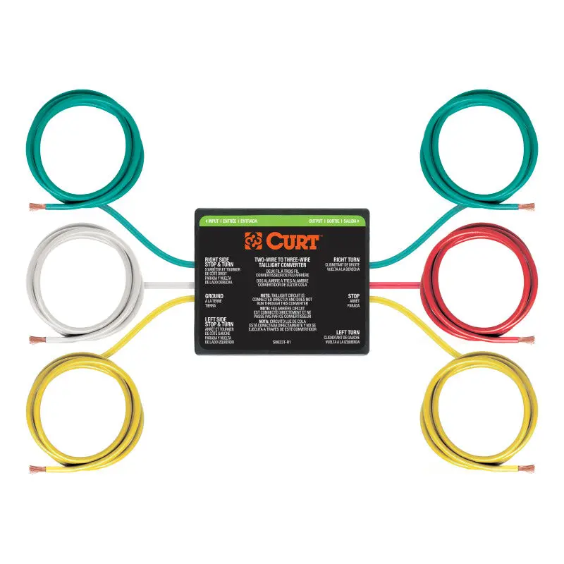 Curt 2-Wire To 3-Wire Taillight Wiring Converter 1