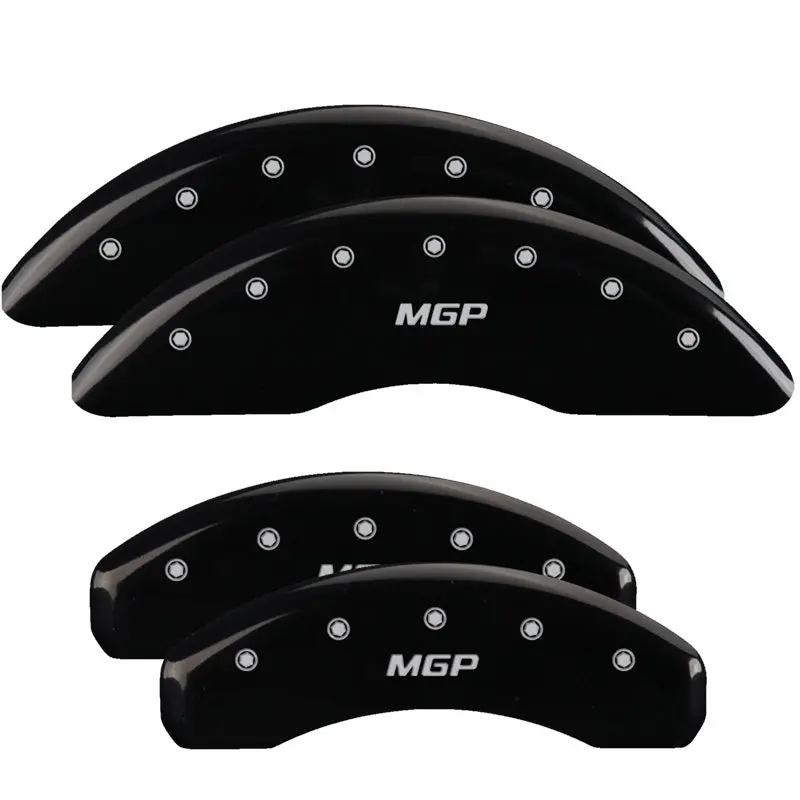 Mgp Engraved Caliper Covers – Front & Rear, Black Finish With Silver Lettering, Fits 2011 Bmw 750Li 1