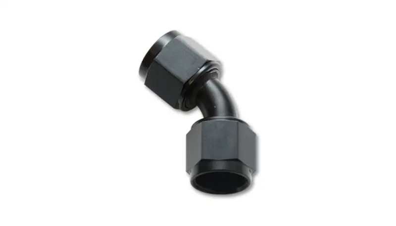 Vibrant Black Anodized -10An Female Flare Swivel Fitting – 45° Angle, An-To-An Connection 1