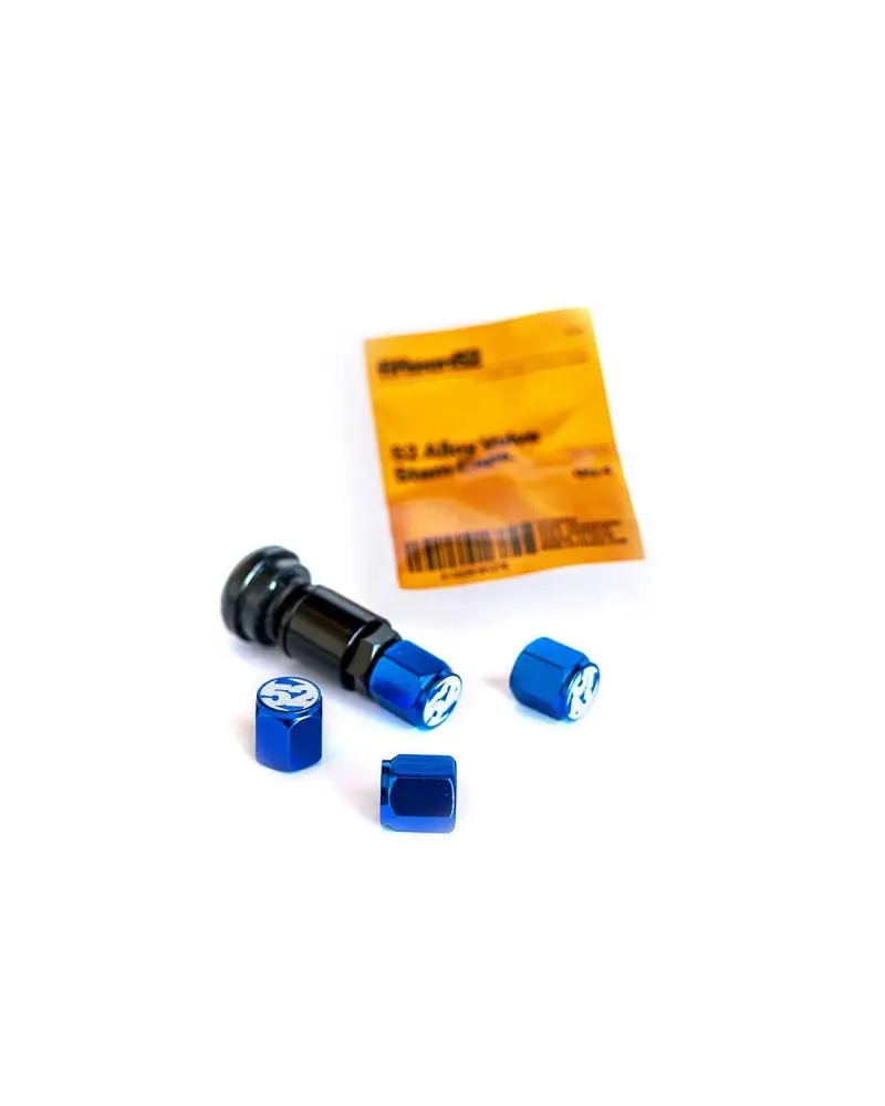 52 Valve Stem Cap Set - Blue - 4 Pieces 1