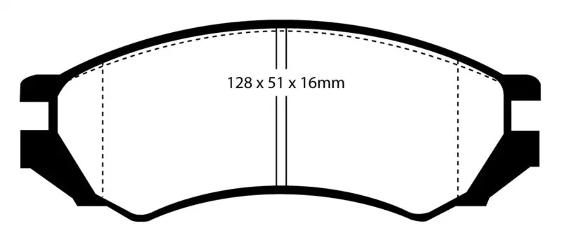 Ebc 91-93 Nissan Nx 2.0 (Abs) Yellowstuff Front Brake Pads 1