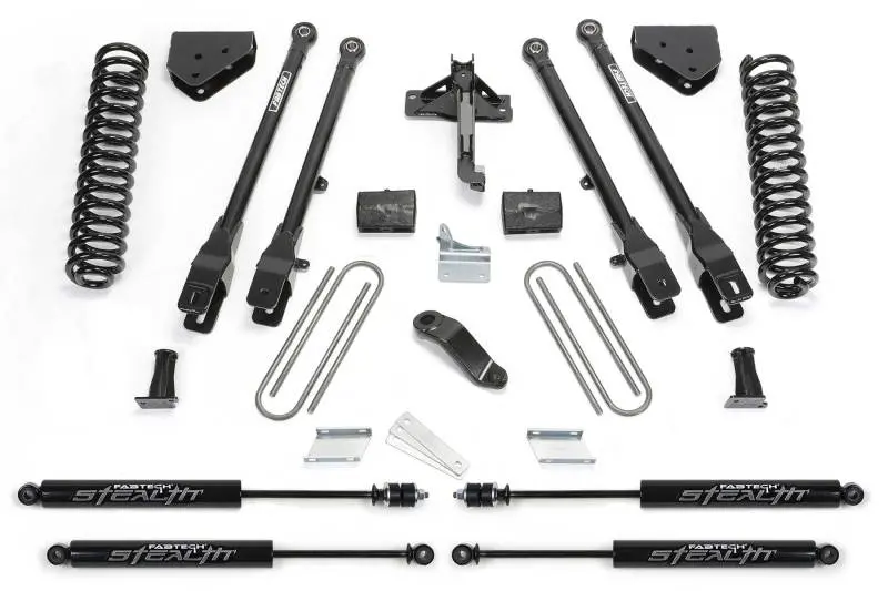 Fabtech 08-16 Ford F250/350 4Wd 4In 4 Link System W/Stealth Shocks 1