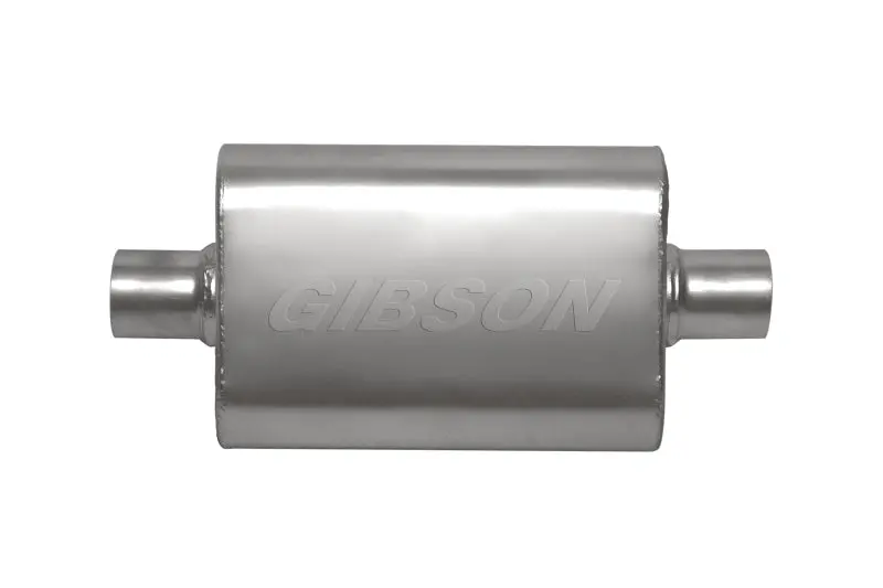 Gibson Superflow Cft Center/Center Oval Muffler – 4" X 9" X 13", 3" Inlet/Outlet, Stainless Steel Construction 1